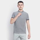 Solid Henley T-Shirt, Dark Grey, small image number null