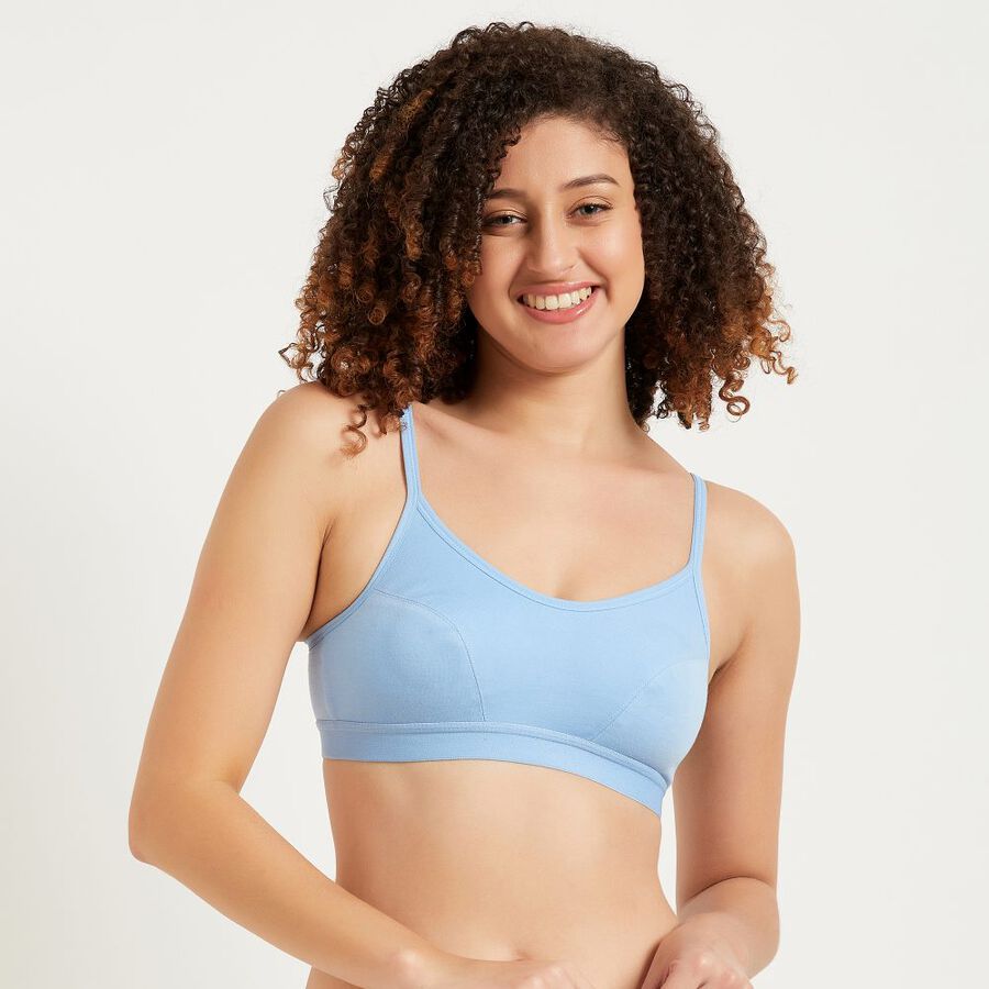 Ladies' Non-Padded Bra, Mid Blue, large image number null