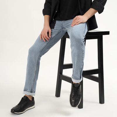 Men's Light Blue Slim Fit Classic Jeans