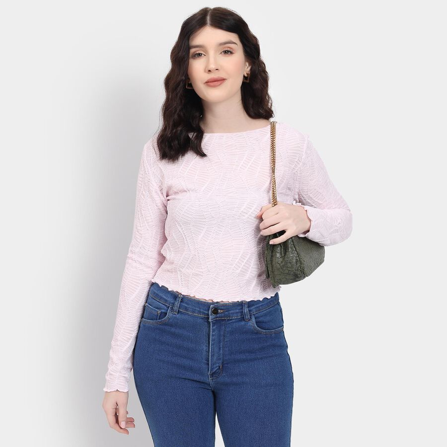 Ladies'  Crop  Top, Pink, large image number null