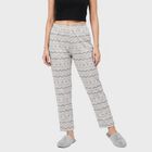 Women's Brown Straight Fit Geometric Printed Lounge Pyjama, Brown, small