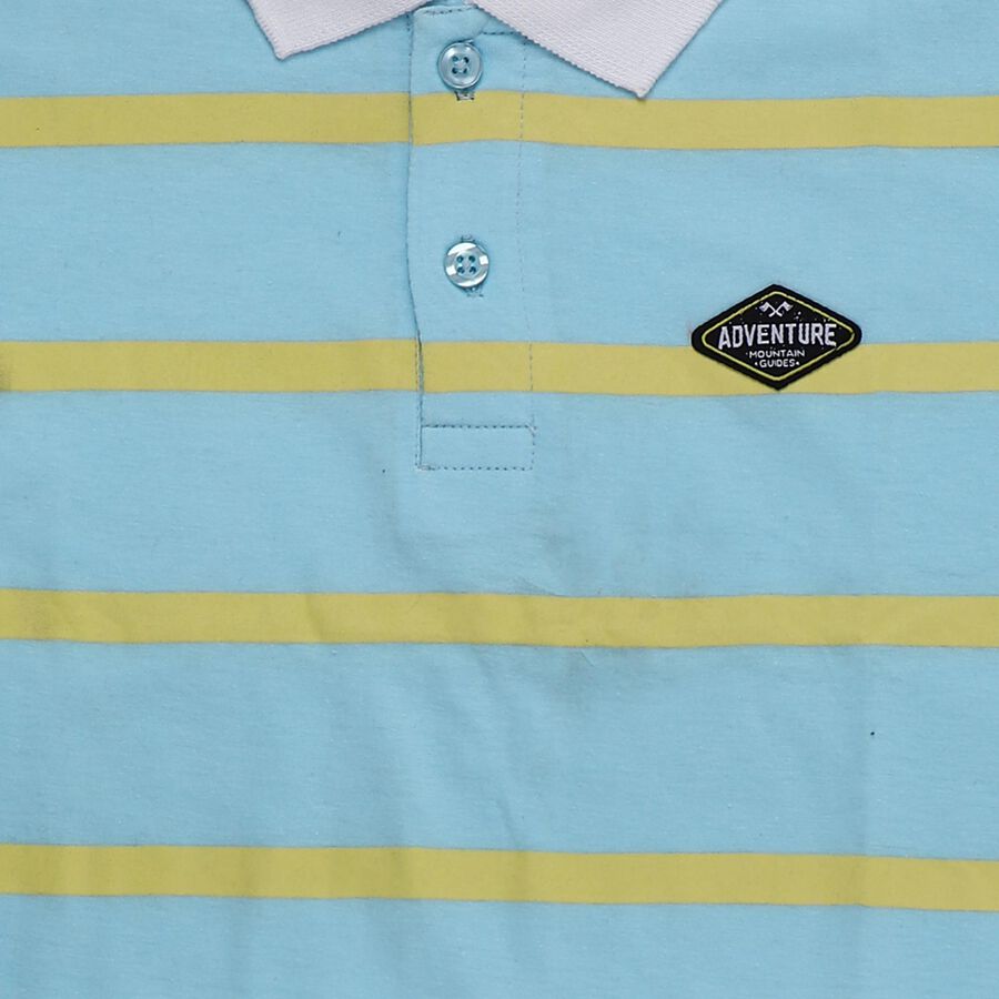 Boys' Half Sleeves T-Shirt, Light Blue, large