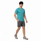 Men's Teal Crew Neck Regular Drifit T-Shirt, टील ब्लू, small