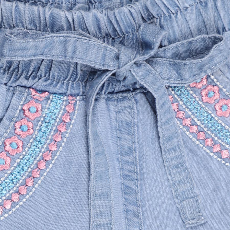 Girls' Shorts, हल्का नीला, large image number null