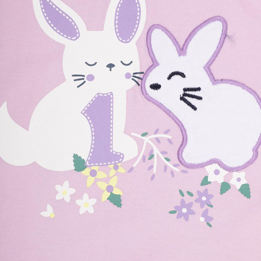 Infant Girls' 100% Cotton Short Set, Lilac, large image number null
