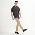 Men's 100% Cotton Collared Half Sleeves T-Shirt, Black, small image number null