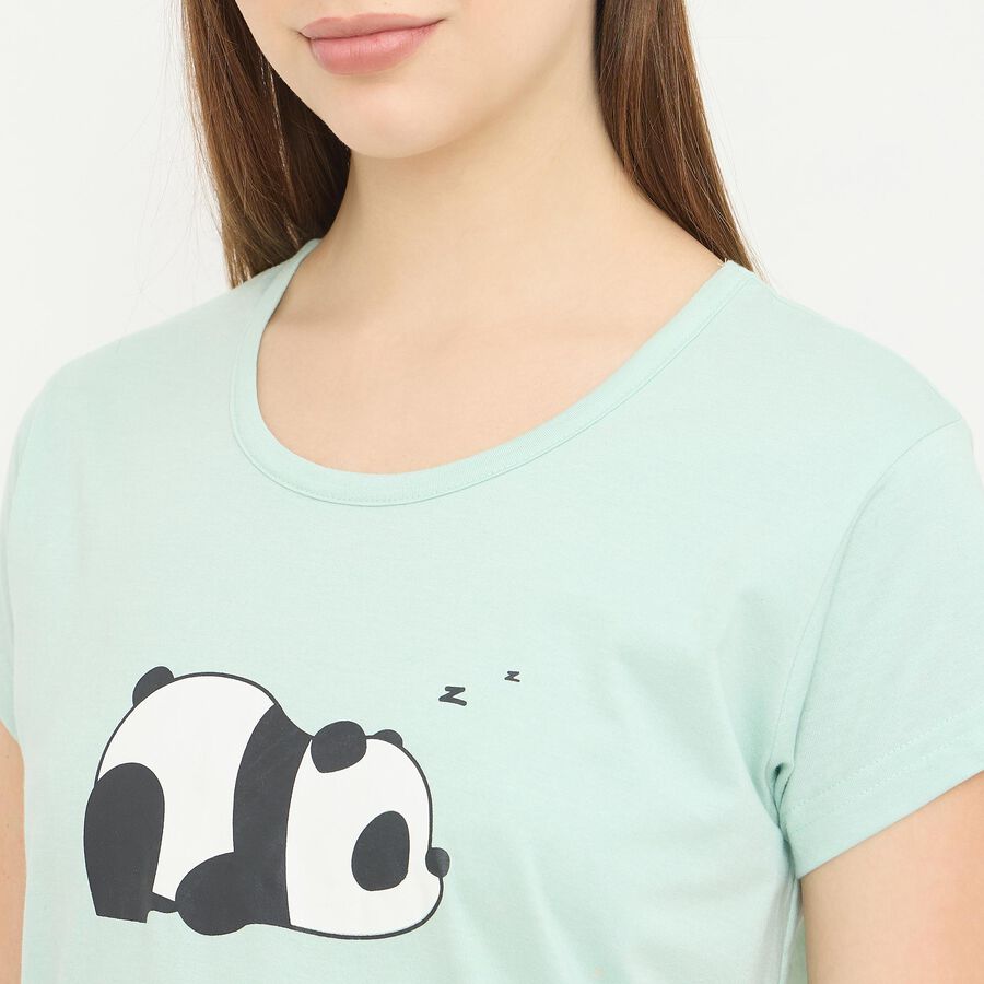 Ladies' Nighty, हल्का हरा, large