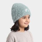 Girls' Mint Green Embroidered Rainbow Beanie Cap, हल्का हरा, small
