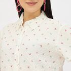 Ladies' Eggshell White Classic Casual Shirt, White, small image number null