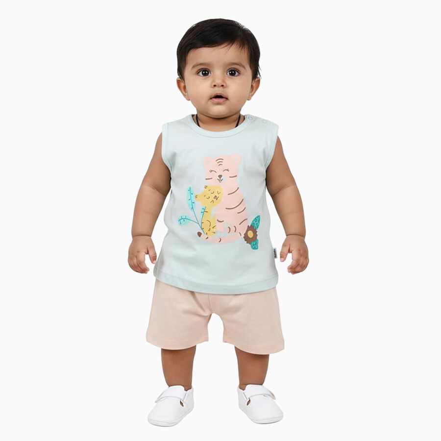 Infants' Short Set, हल्का हरा, large image number null