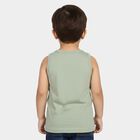 Infants Green Cotton Vest, Light Green, small