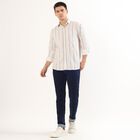 Men's Off White Cotton Classic Casual Shirt, रस्ट, small image number null