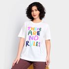 Ladies' 100% Cotton Round Neck T-Shirt, Off White, small image number null