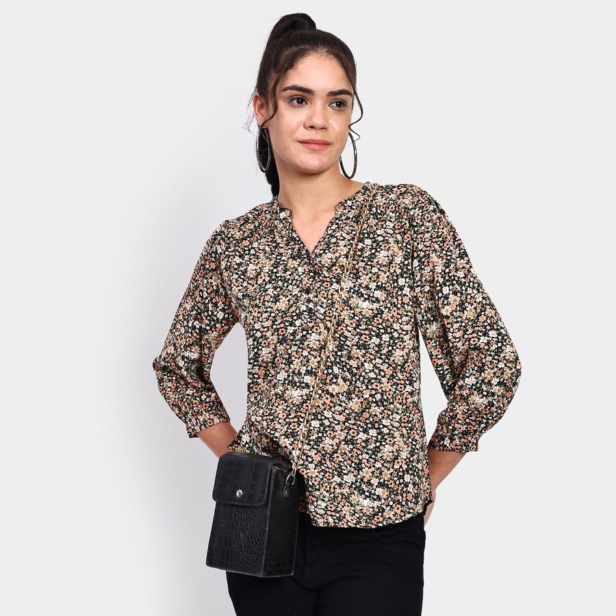Ladies' Top , काला, large image number null