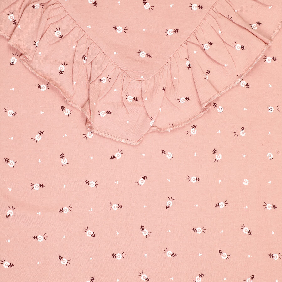 Girls' Cotton T-Shirt, Pink, large image number null