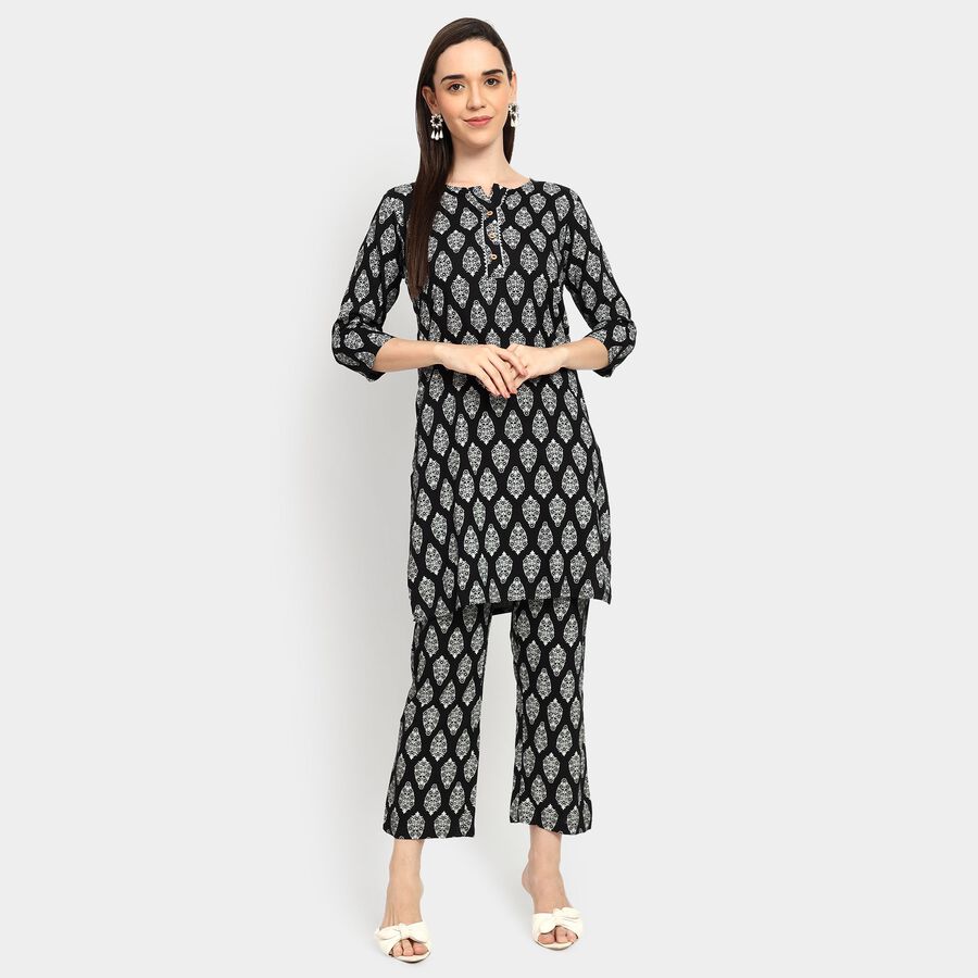 Ladies' Ethnic Set, Black, large image number null