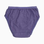 Girls' Solid Purple and Printed Pink Cotton Panties, गहरा ग्रे, small image number null