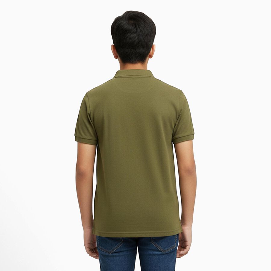 Boys' Half Sleeves T-Shirt, Olive, large image number null