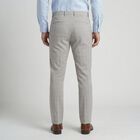 Men's Grey Slim Fit Casual Trousers, Light Grey, small
