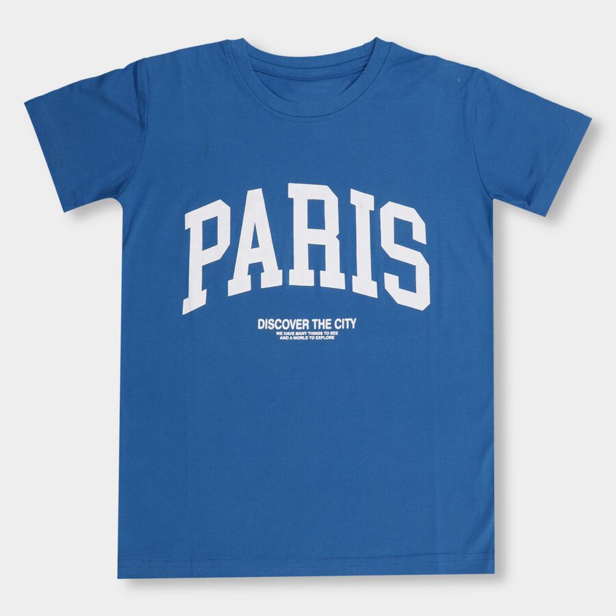 Boys' Half Sleeves T-Shirt , Royal Blue, large image number null