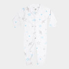 Infants Cotton All Over Print Bodysuit, Melange Light Grey, small image number null