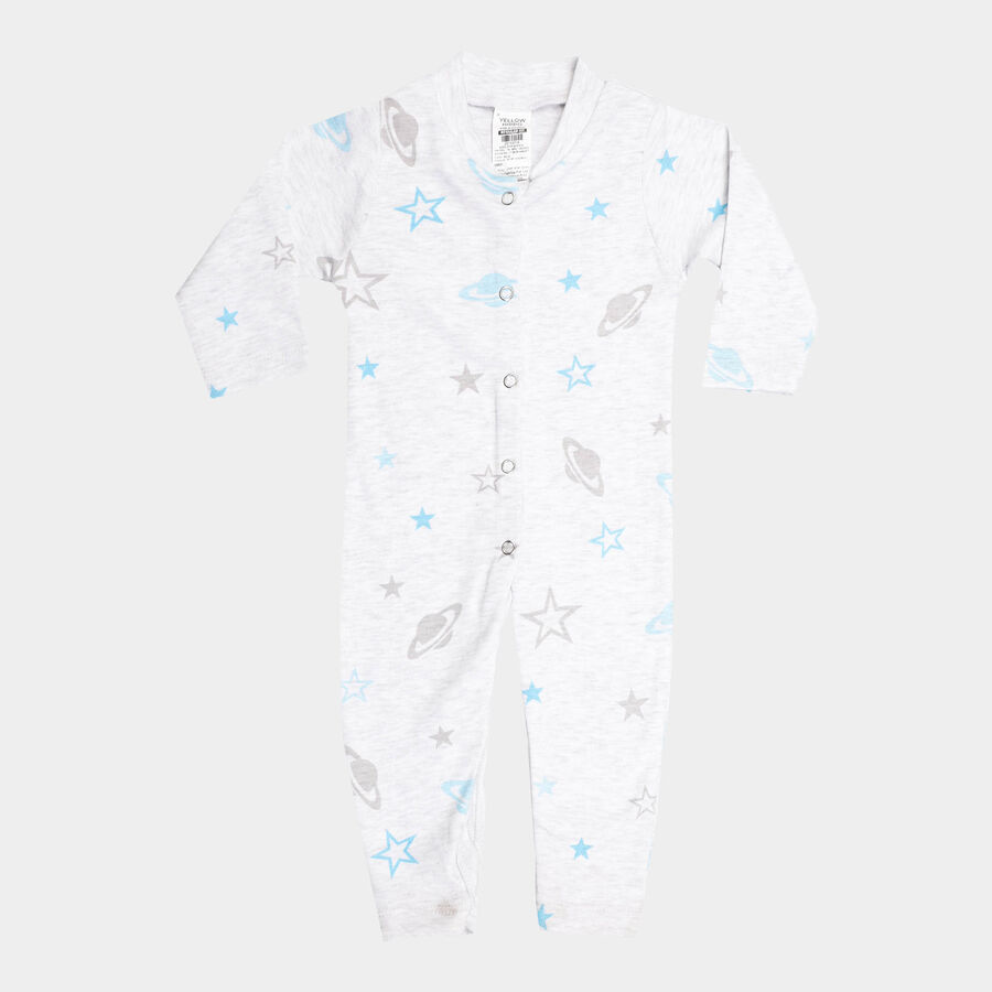 Infants Cotton All Over Print Bodysuit, मिश्रित हल्का ग्रे, large image number null