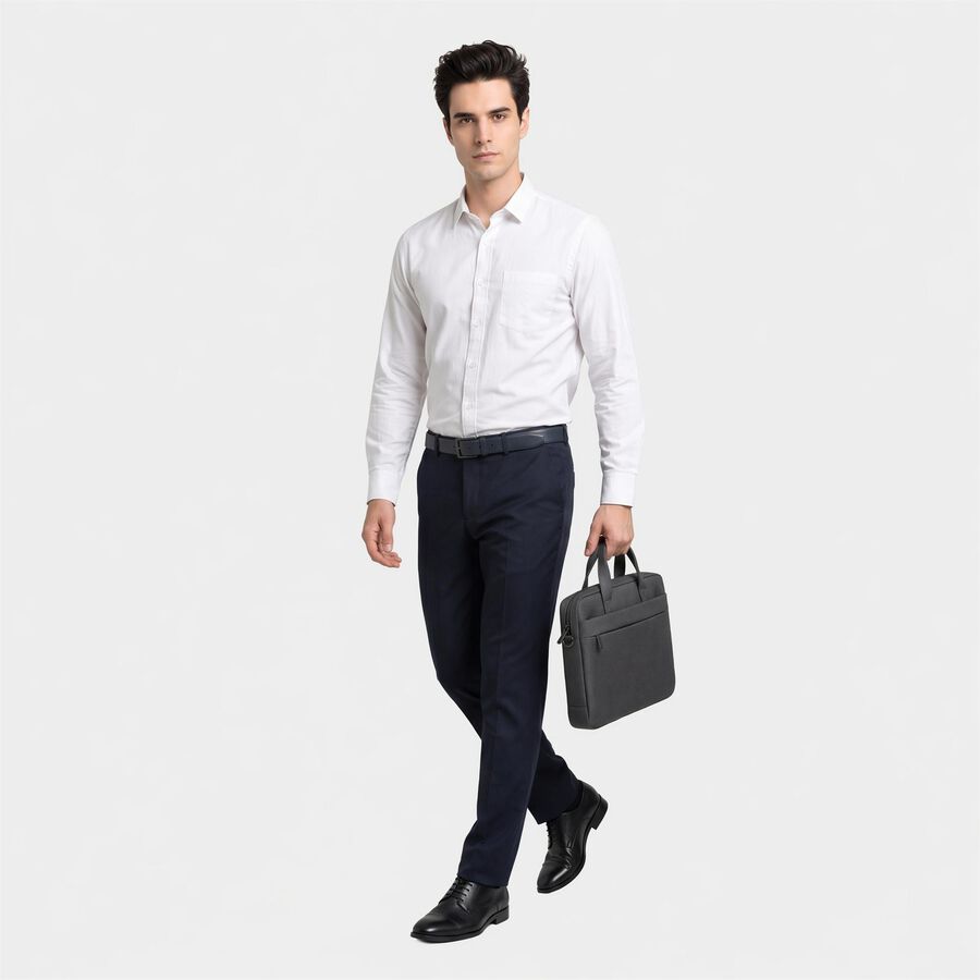 Men White Formal Shirt, सफ़ेद, large