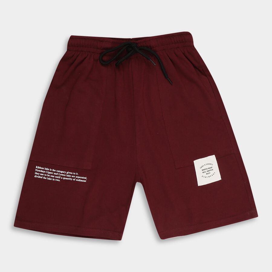 Boys' Bermudas, Maroon, large image number null