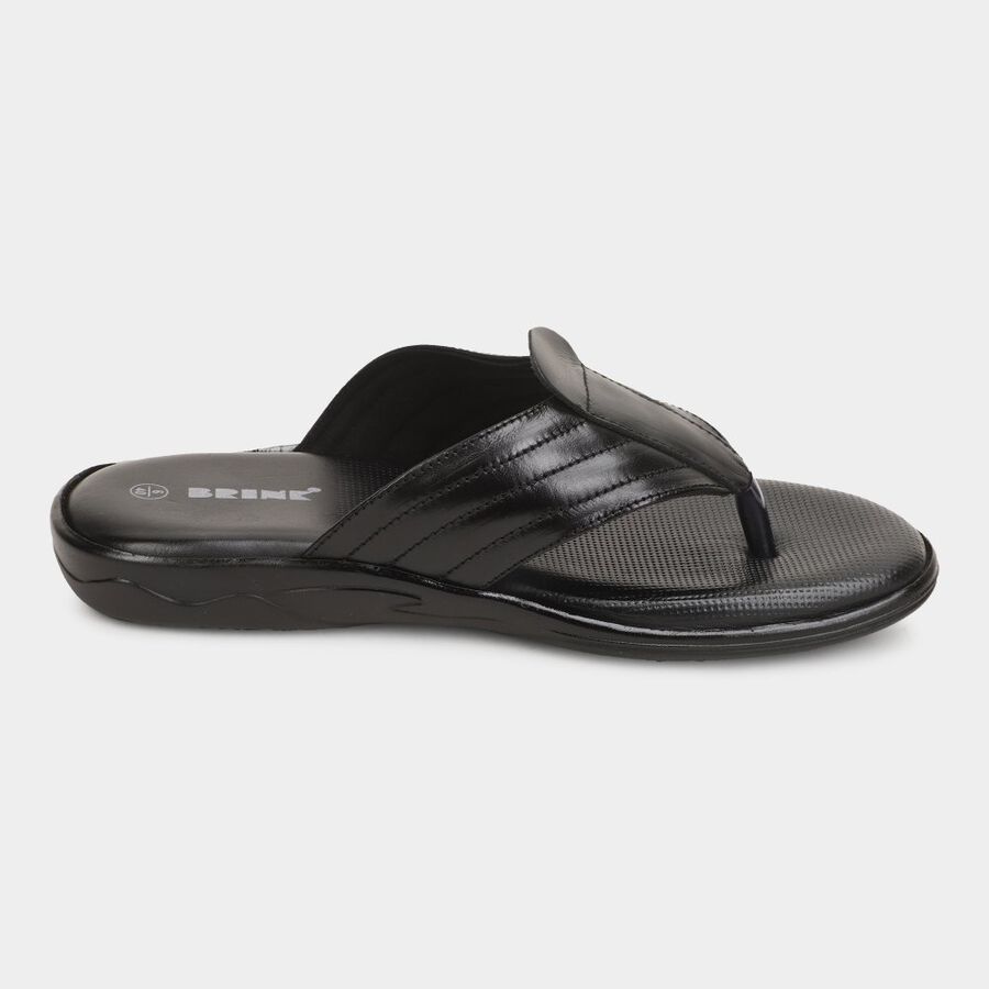 Mens Floater Sandals, Black, large image number null