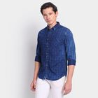 Men's 100% Cotton Casual Shirt, नेवी ब्लू, small image number null