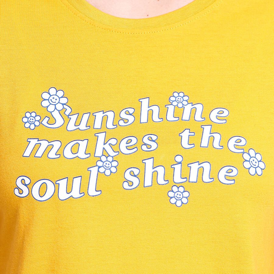 Ladies' Round Neck T-Shirt, Mustard, large image number null