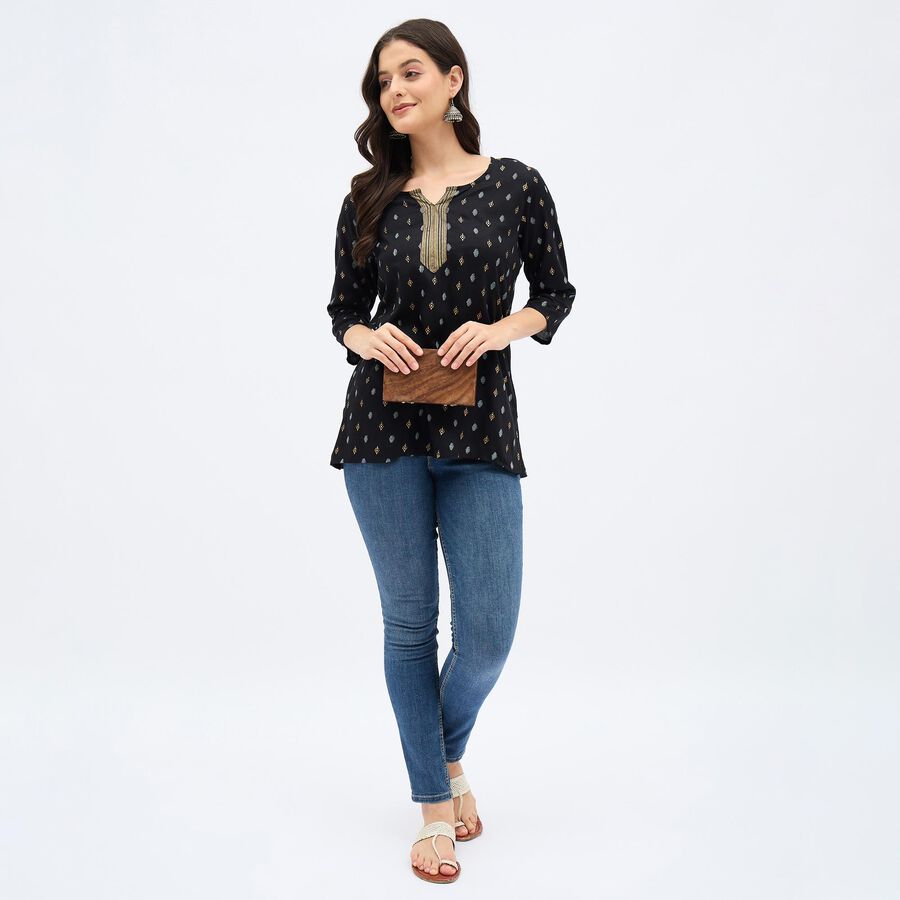 Ladies'Kurti, काला, large image number null
