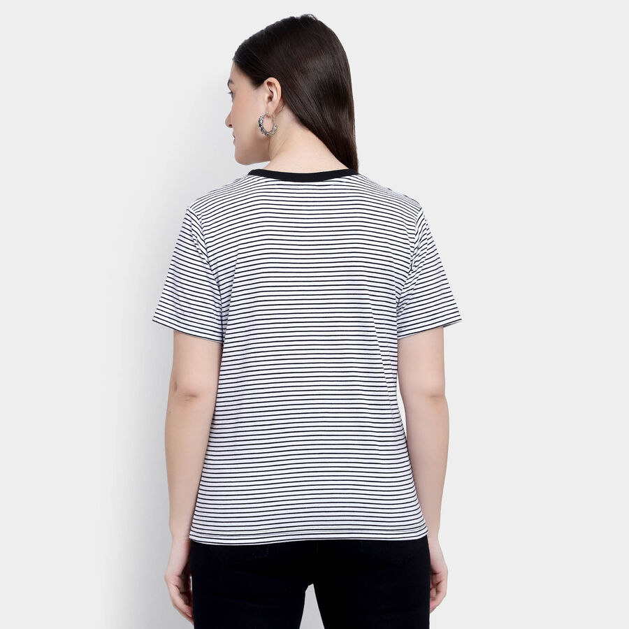 Round Neck T-Shirt, White, large image number null
