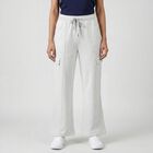Women's Grey Regular Fit Track Pants, Ecru Melange, small