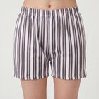 Women's Brown Cotton Blend Casual Shorts, Brown, small