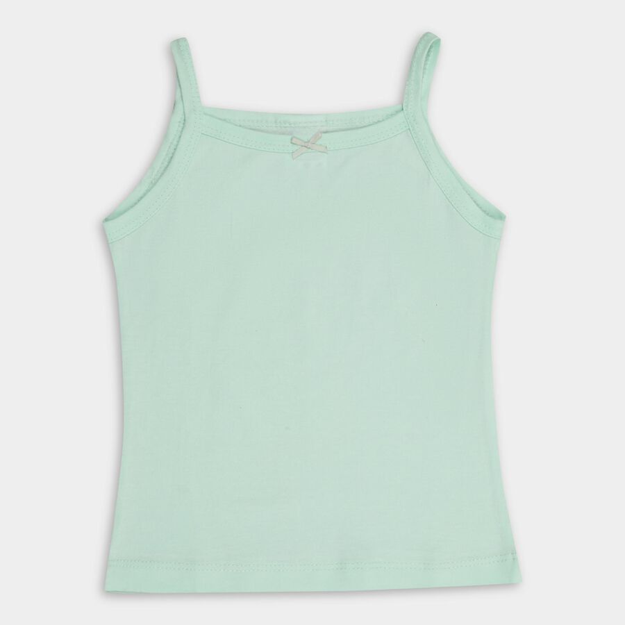 Girls' 100% Cotton Vest (Pack of 2), White, large image number null