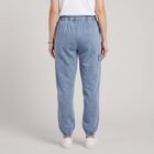Women's Light Blue Relaxed Fit Cargo Track Pants, Light Blue, small