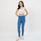 Women's Slim Fit Classic Jeans, मध्यम नीला, small