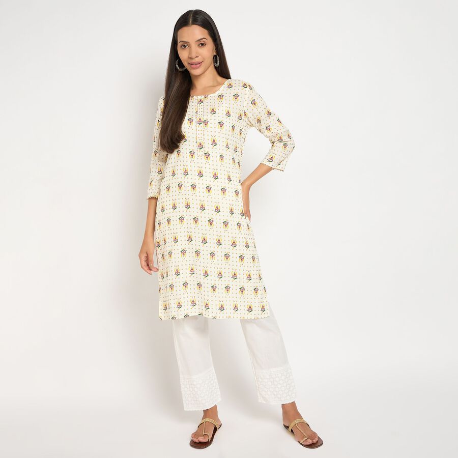 Ladies' Kurta, Off White, large image number null