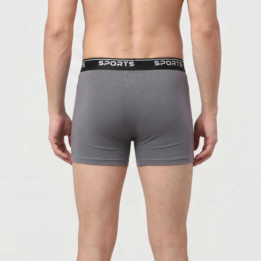 Men's Black Regular Fit Trunks, Black, large
