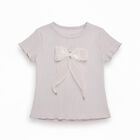 Girls Light Lavender Round Neck Casual T-Shirt, लाइलेक, small