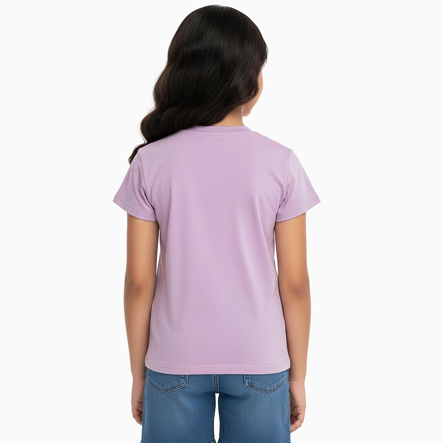 Girls' T-Shirt, लाइलेक, large image number null
