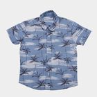 Boys Blue Cotton Half Sleeve Classic Casual Shirt, Light Blue, small