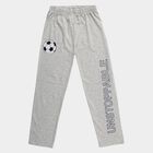 Boys Grey Regular Fit Graphic Printed Pyjama, एक्रू मिश्रित, small