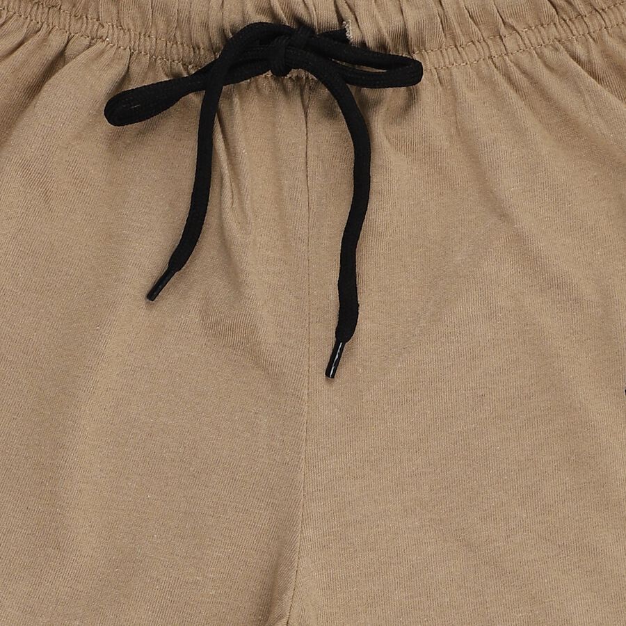 Boys' Cotton Blend Bermuda Shorts, Beige, large