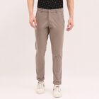 Men's 100% Cotton Cross Pocket Slim Fit Casual Trousers, Light Grey, small image number null