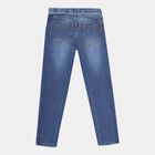 Girls Embellished Jeans, Mid Blue, small image number null