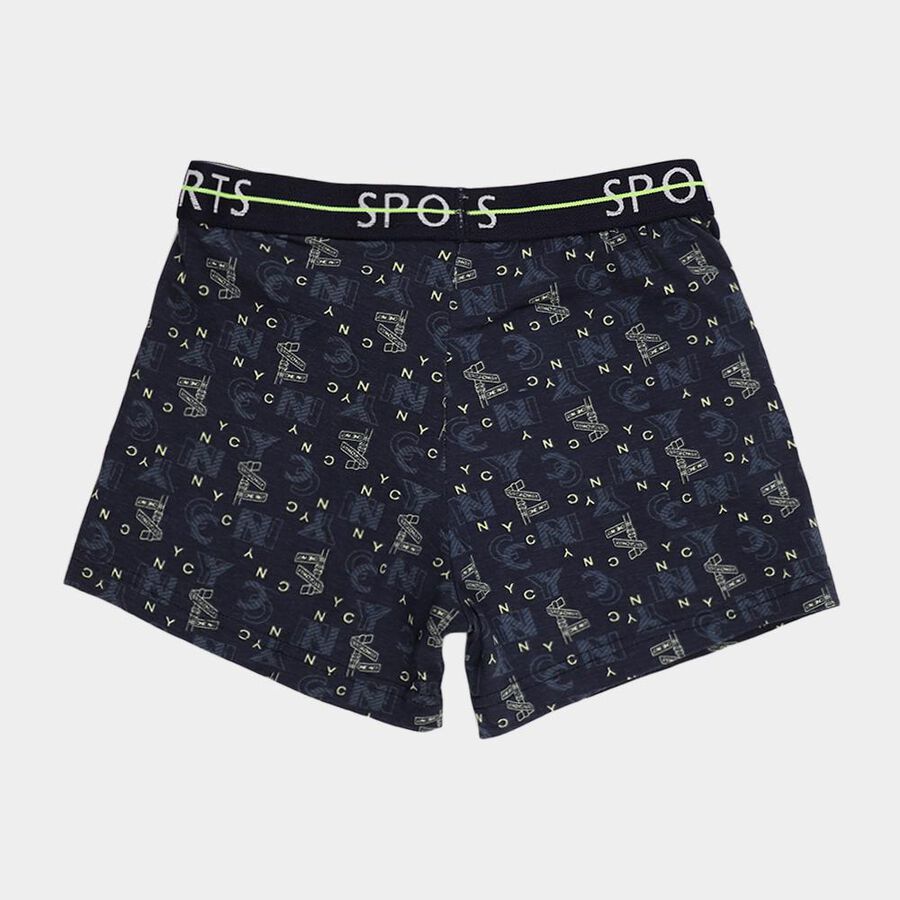 Boys' Dark Navy Regular Fit Printed Briefs, नेवी ब्लू, large image number null