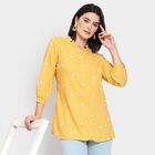 Ladies' 100% Cotton Kurti, पीला, small image number null