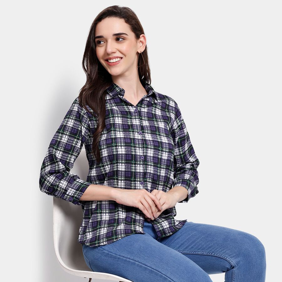 Ladies' Shirt, गहरा हरा, large image number null
